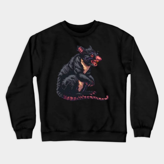 Pixel Tasmanian Devil Crewneck Sweatshirt by Animal Sphere